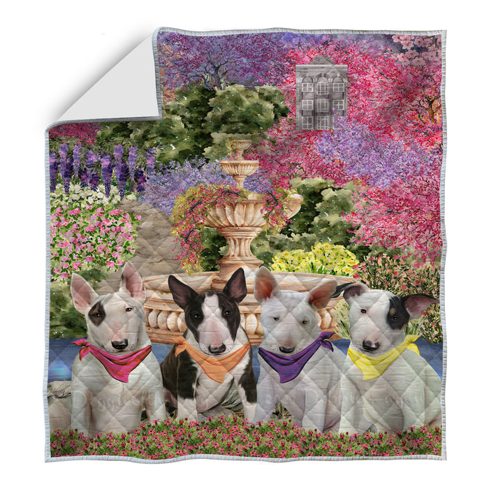 Bull Terrier Bedding Quilt, Bedspread Coverlet Quilted, Explore a Variety of Designs, Custom, Personalized, Pet Gift for Dog Lovers