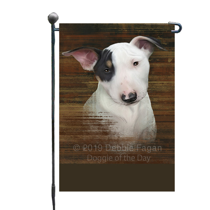 Personalized Rustic Bull Terrier Dog Custom Garden Flag GFLG63458