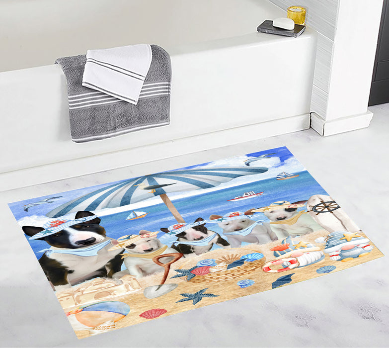 Bull Terrier Custom Bath Mat, Explore a Variety of Personalized Designs, Anti-Slip Bathroom Pet Rug Mats, Dog Lover's Gifts