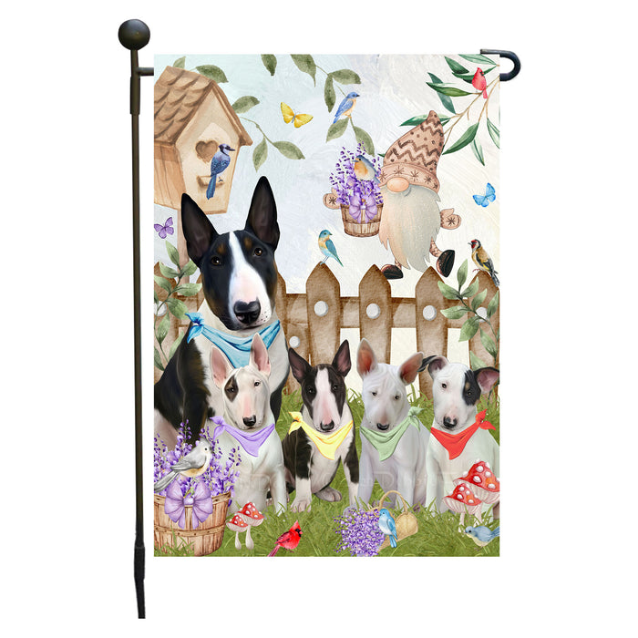 Bull Terrier Dogs Garden Flag: Explore a Variety of Designs, Custom, Personalized, Weather Resistant, Double-Sided, Outdoor Garden Yard Decor for Dog and Pet Lovers