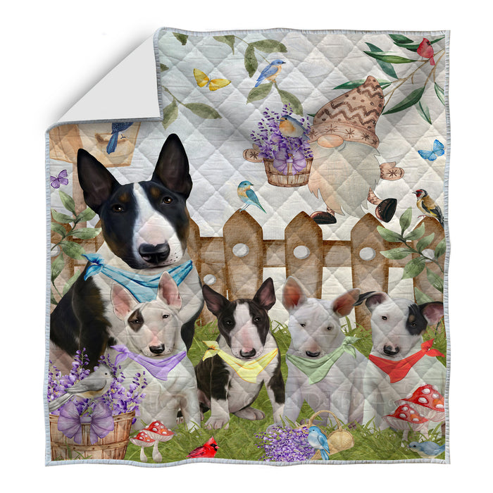 Bull Terrier Quilt: Explore a Variety of Personalized Designs, Custom, Bedding Coverlet Quilted, Pet and Dog Lovers Gift