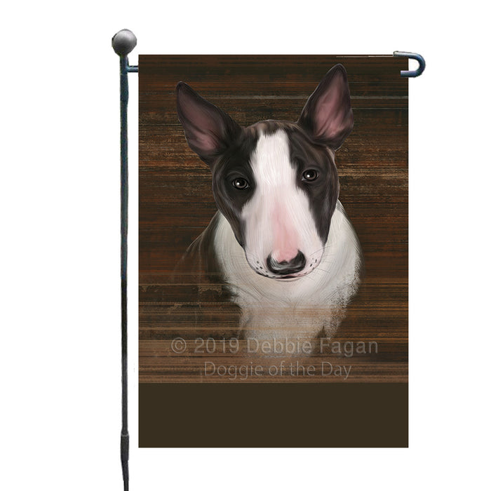 Personalized Rustic Bull Terrier Dog Custom Garden Flag GFLG63459