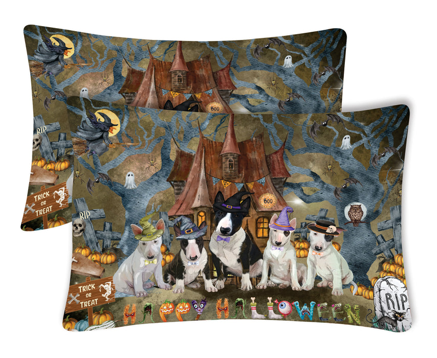 Bull Terrier Pillow Case: Explore a Variety of Designs, Custom, Standard Pillowcases Set of 2, Personalized, Halloween Gift for Pet and Dog Lovers