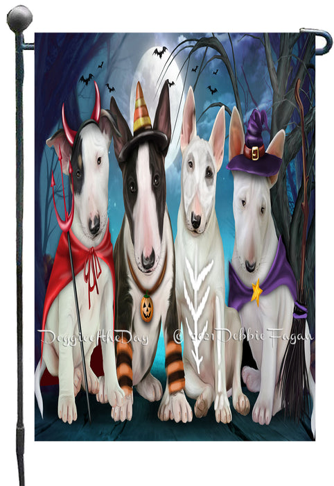 Happy Halloween Trick or Treat Bull Terrier Dogs Garden Flags- Outdoor Double Sided Garden Yard Porch Lawn Spring Decorative Vertical Home Flags 12 1/2"w x 18"h