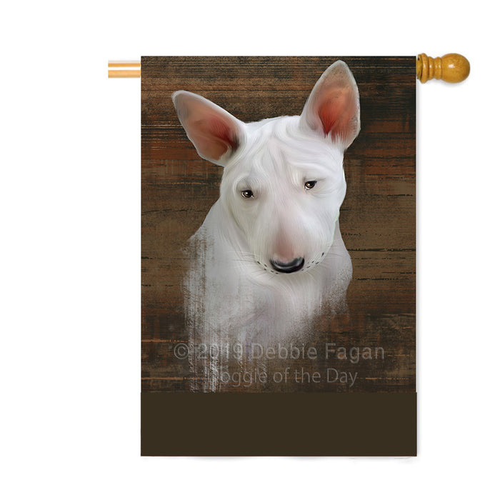 Personalized Rustic Bull Terrier Dog Custom House Flag FLG64537