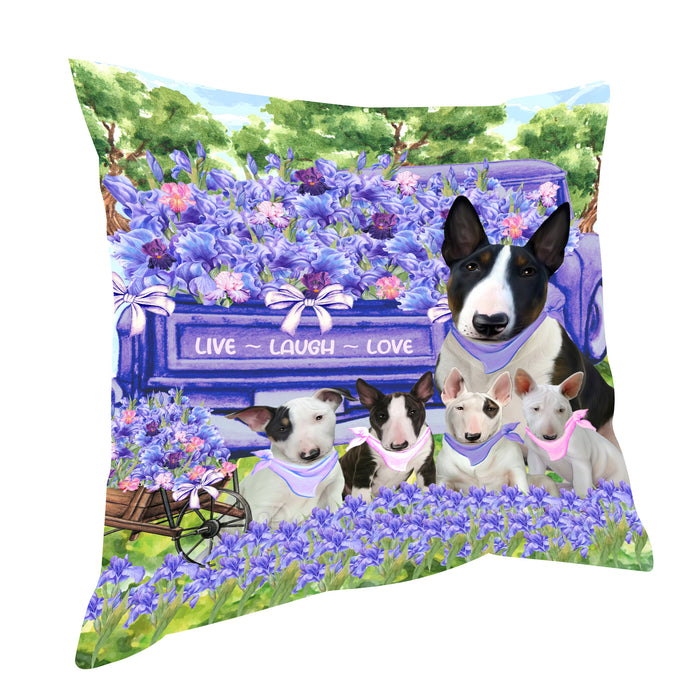 Bull Terrier Pillow: Explore a Variety of Designs, Custom, Personalized, Throw Pillows Cushion for Sofa Couch Bed, Gift for Dog and Pet Lovers