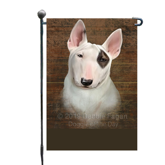Personalized Rustic Bull Terrier Dog Custom Garden Flag GFLG63461