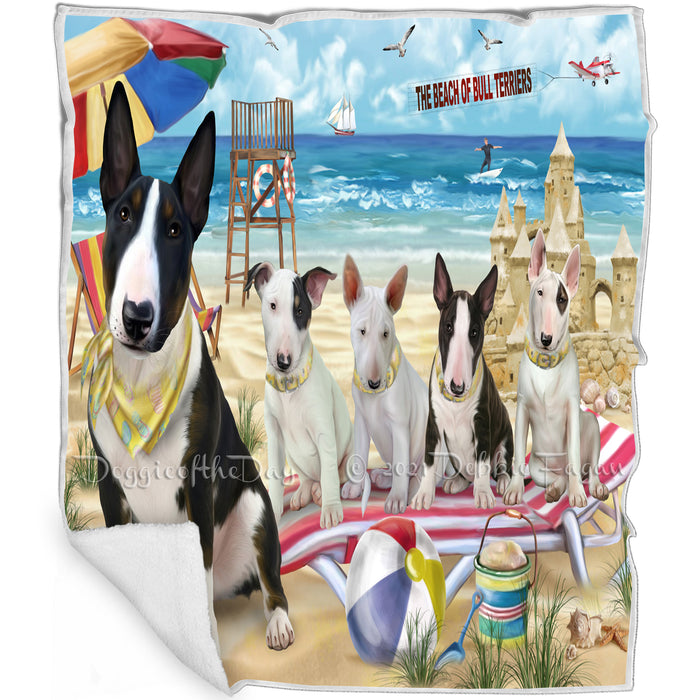Pet Friendly Beach Bull Terriers Dog Blanket BLNKT65703