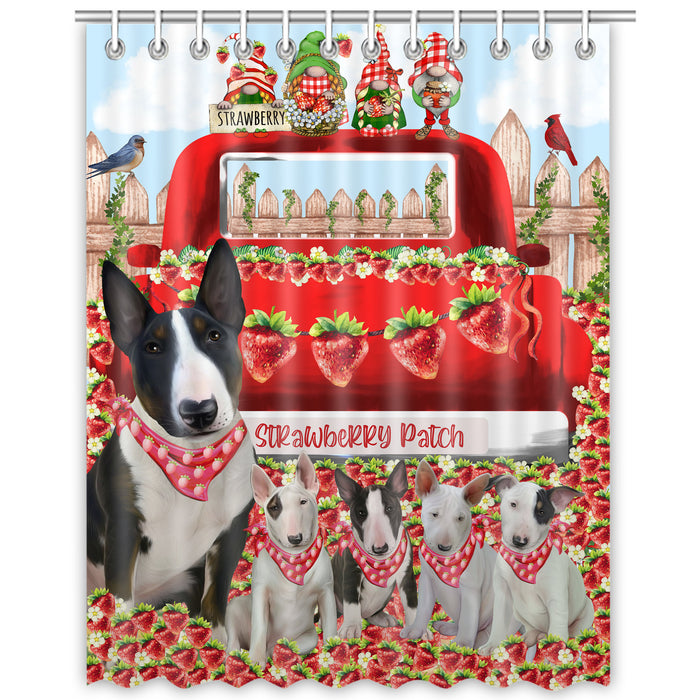 Bull Terrier Shower Curtain, Explore a Variety of Custom Designs, Personalized, Waterproof Bathtub Curtains with Hooks for Bathroom, Gift for Dog and Pet Lovers