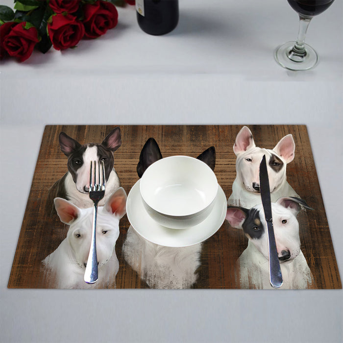 Rustic Bull Terrier Dogs Placemat