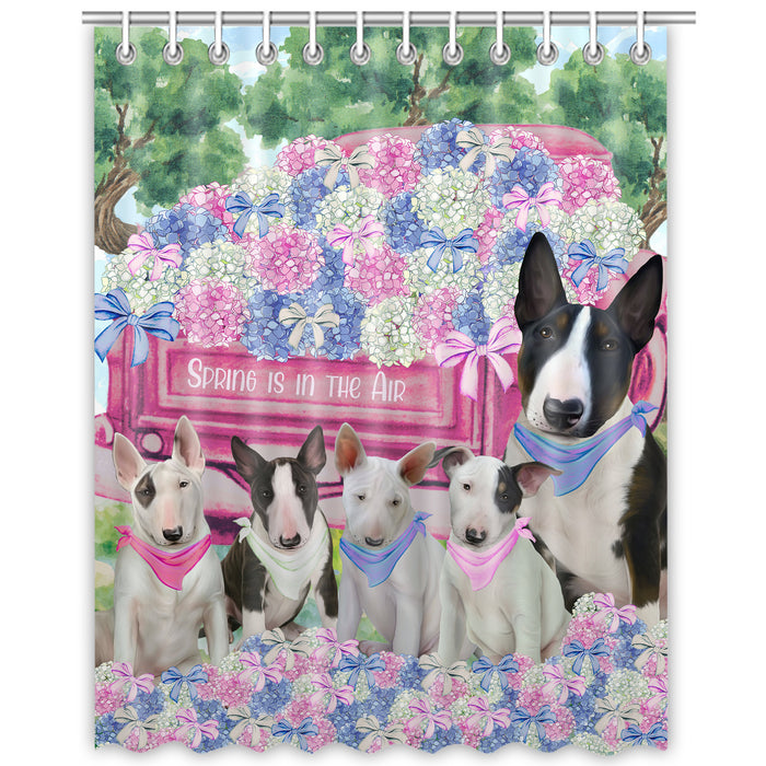 Bull Terrier Shower Curtain: Explore a Variety of Designs, Personalized, Custom, Waterproof Bathtub Curtains for Bathroom Decor with Hooks, Pet Gift for Dog Lovers