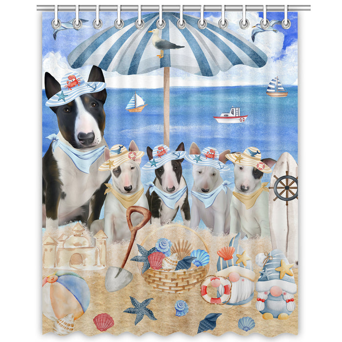Bull Terrier Shower Curtain, Custom Bathtub Curtains with Hooks for Bathroom, Explore a Variety of Designs, Personalized, Gift for Pet and Dog Lovers