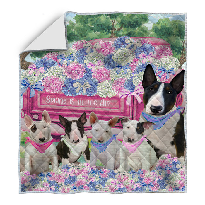 Bull Terrier Quilt: Explore a Variety of Bedding Designs, Custom, Personalized, Bedspread Coverlet Quilted, Gift for Dog and Pet Lovers