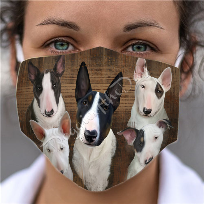 Rustic Bull Terrier Dogs Face Mask FM50038