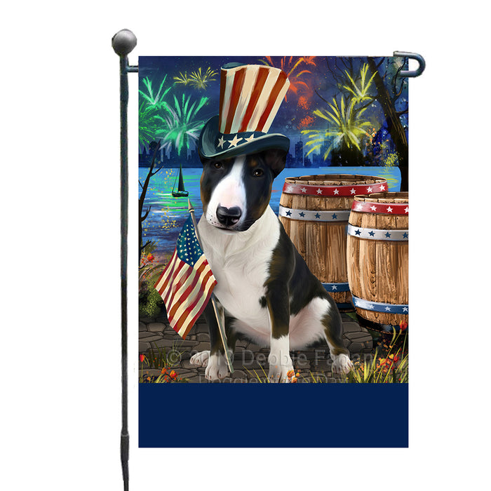 Personalized 4th of July Firework Bull Terrier Dog Custom Garden Flags GFLG-DOTD-A57832