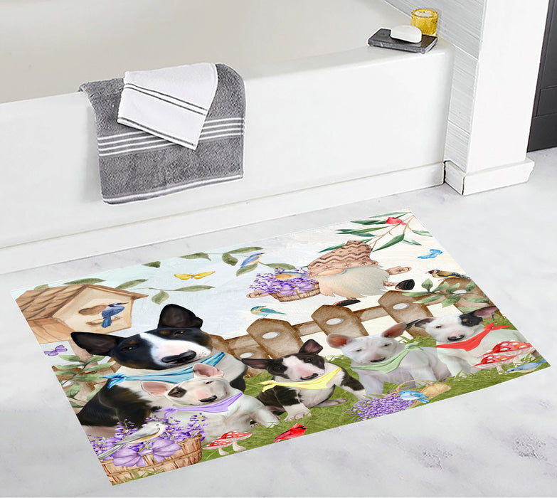 Bull Terrier Anti-Slip Bath Mat, Explore a Variety of Designs, Soft and Absorbent Bathroom Rug Mats, Personalized, Custom, Dog and Pet Lovers Gift