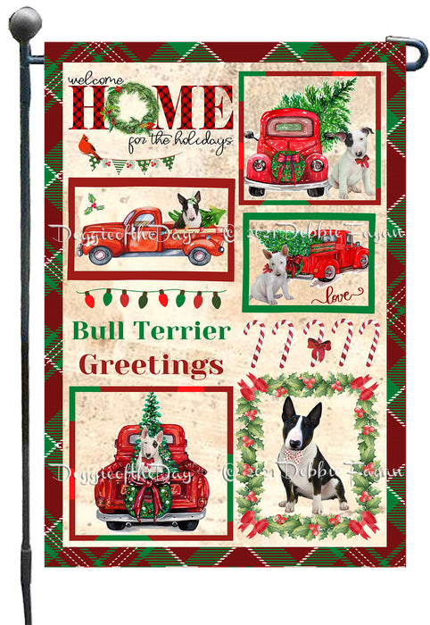 Welcome Home for Christmas Holidays Bull Terrier Dogs Garden Flag GFLG66991