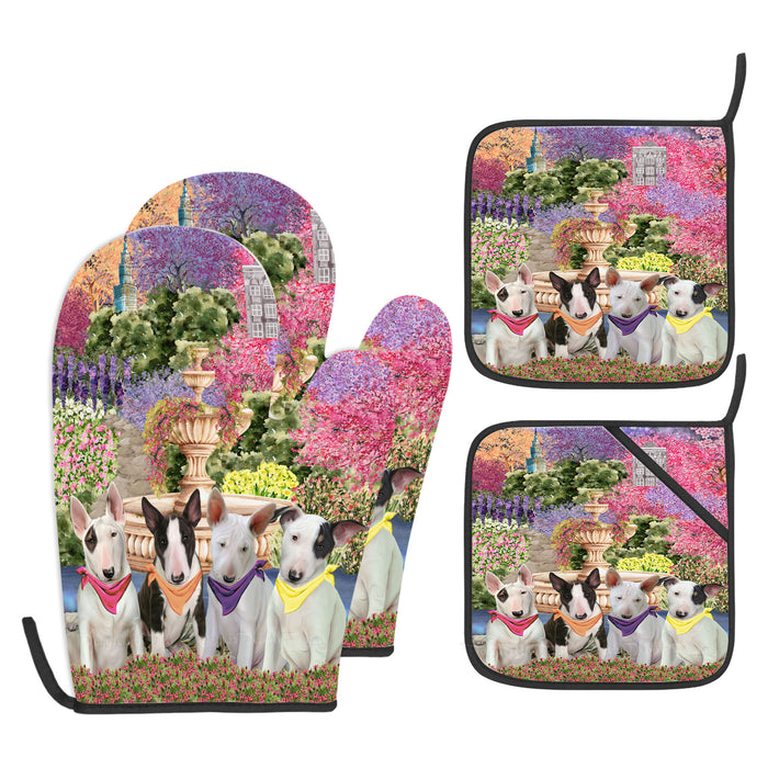 Bull Terrier Oven Mitts and Pot Holder: Explore a Variety of Designs, Potholders with Kitchen Gloves for Cooking, Custom, Personalized, Gifts for Pet & Dog Lover