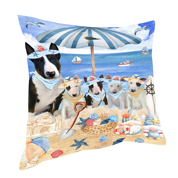 Bull Terrier Throw Pillow: Explore a Variety of Designs, Cushion Pillows for Sofa Couch Bed, Personalized, Custom, Dog Lover's Gifts