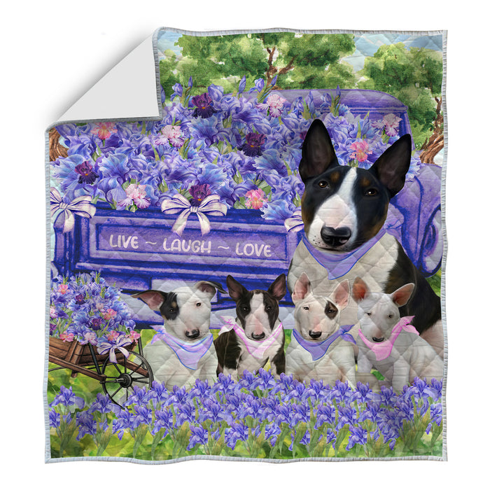 Bull Terrier Quilt: Explore a Variety of Designs, Halloween Bedding Coverlet Quilted, Personalized, Custom, Dog Gift for Pet Lovers