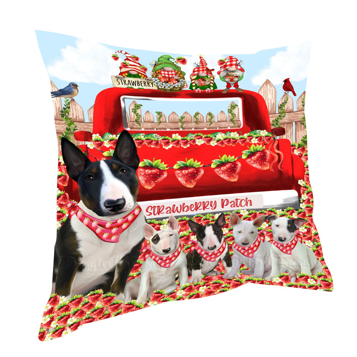 Bull Terrier Pillow, Explore a Variety of Personalized Designs, Custom, Throw Pillows Cushion for Sofa Couch Bed, Dog Gift for Pet Lovers