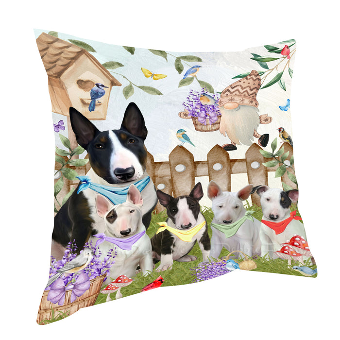Bull Terrier Throw Pillow: Explore a Variety of Designs, Custom, Cushion Pillows for Sofa Couch Bed, Personalized, Dog Lover's Gifts