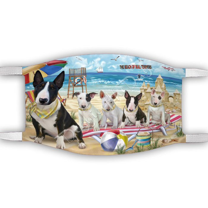 Pet Friendly Beach Bull Terrier Dogs Face Mask FM49085