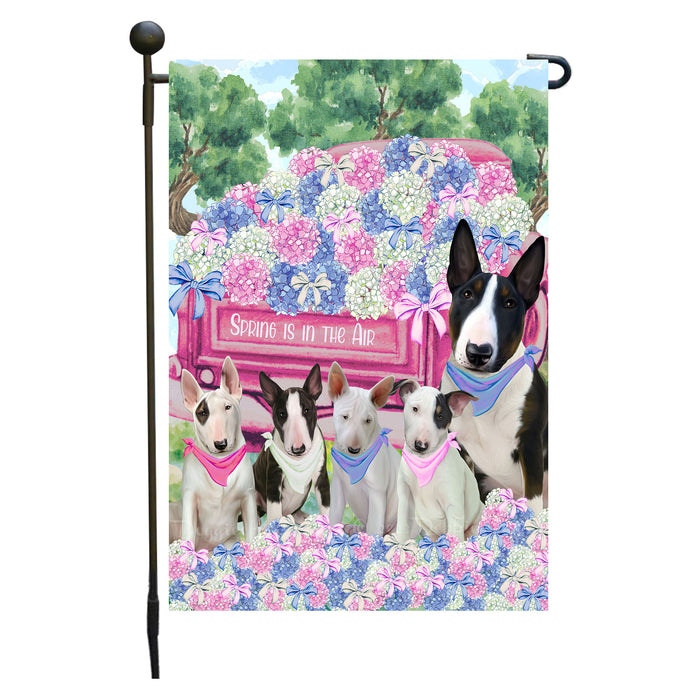 Bull Terrier Dogs Garden Flag: Explore a Variety of Personalized Designs, Double-Sided, Weather Resistant, Custom, Outdoor Garden Yard Decor for Dog and Pet Lovers