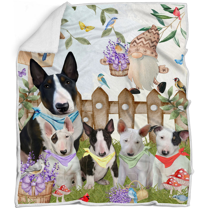 Bull Terrier Bed Blanket, Explore a Variety of Designs, Personalized, Throw Sherpa, Fleece and Woven, Custom, Soft and Cozy, Dog Gift for Pet Lovers