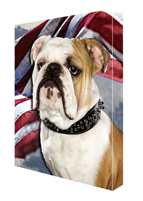 Bulldog Canvas 18 x 24 Patriotic