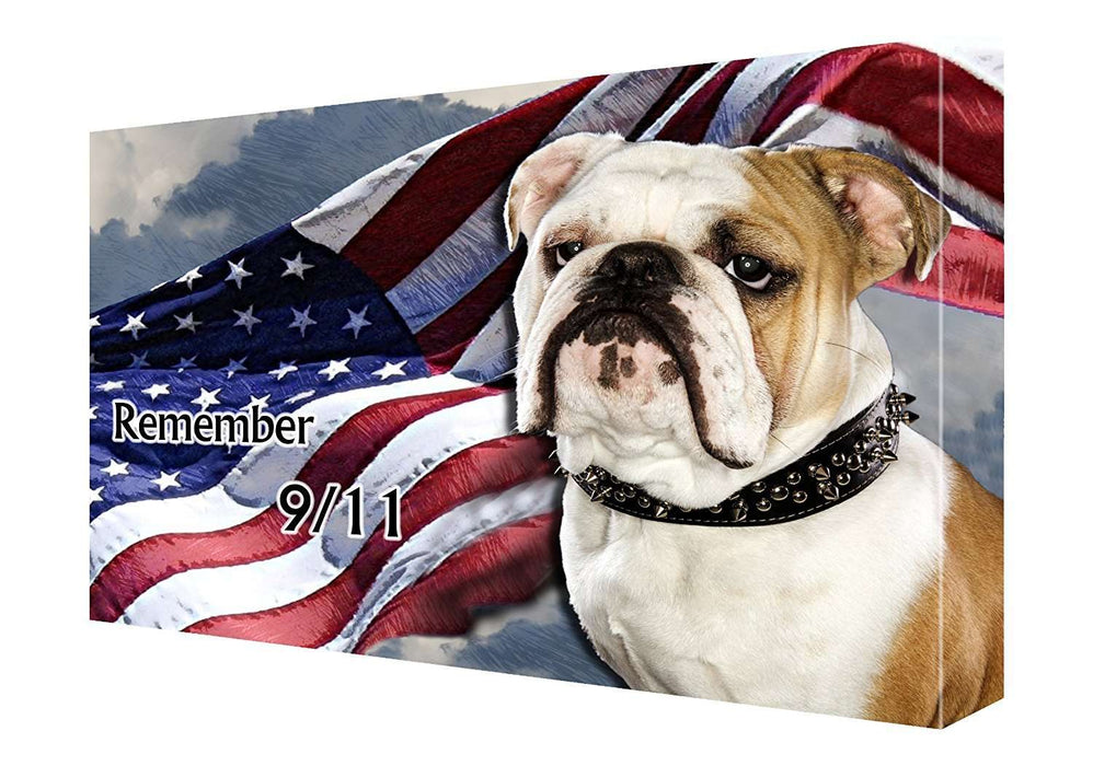 Bulldog Canvas 18 x 24 Patriotic