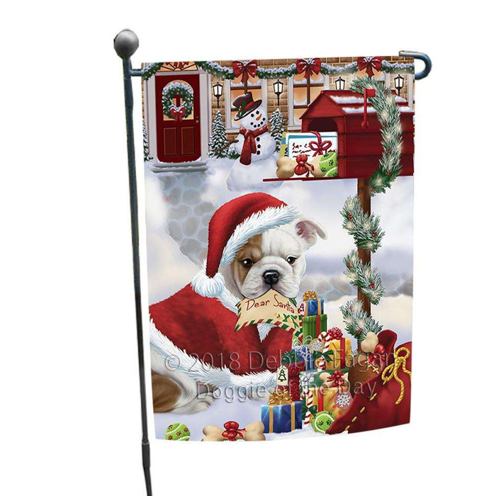 Bulldog Dear Santa Letter Christmas Holiday Mailbox Garden Flag GFLG53941