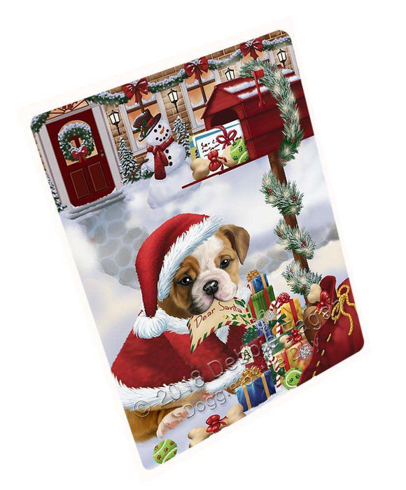 Bulldog Dear Santa Letter Christmas Holiday Mailbox Large Refrigerator / Dishwasher Magnet RMAG84162