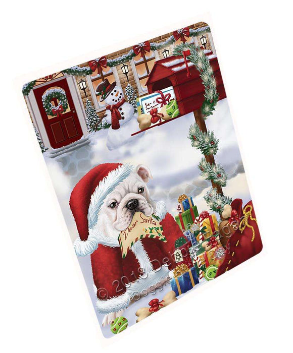 Bulldog Dear Santa Letter Christmas Holiday Mailbox Large Refrigerator / Dishwasher Magnet RMAG84168