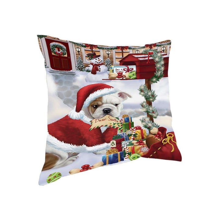 Bulldog Dear Santa Letter Christmas Holiday Mailbox Pillow PIL72140
