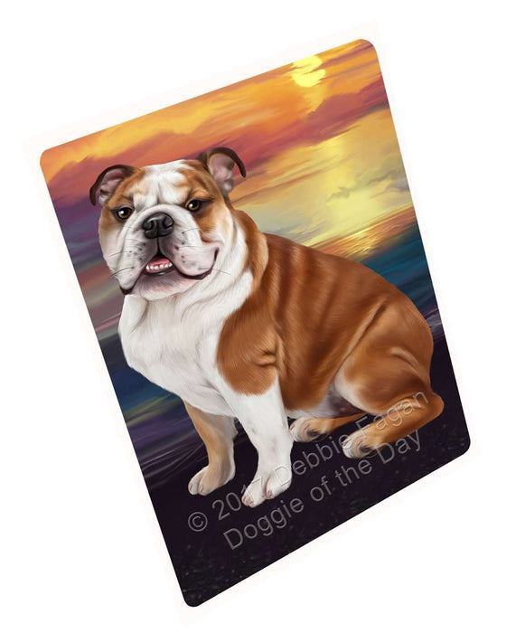 Bulldog Dog Art Portrait Print Woven Throw Sherpa Plush Fleece Blanket