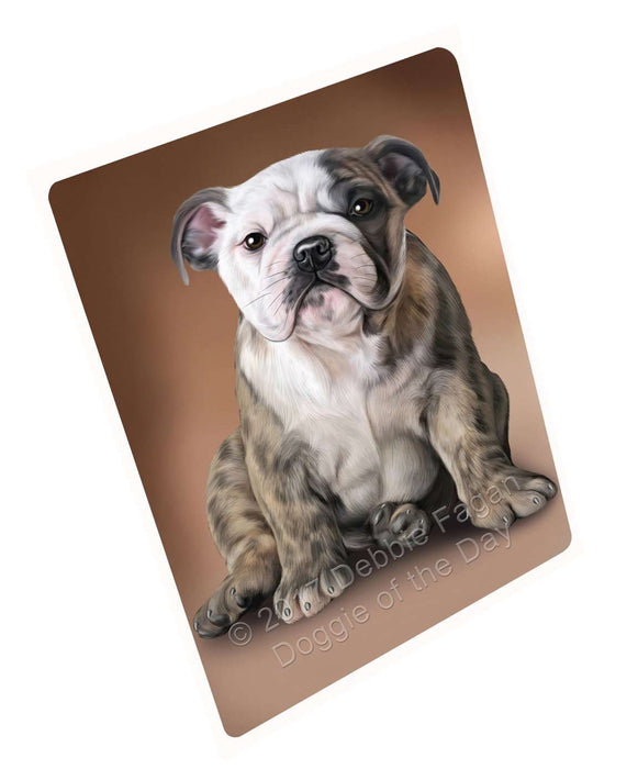 Bulldog Dog Art Portrait Print Woven Throw Sherpa Plush Fleece Blanket