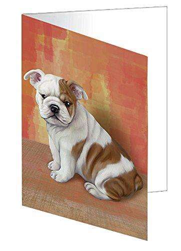 Bulldog Dog Handmade Artwork Assorted Pets Greeting Cards and Note Cards with Envelopes for All Occasions and Holiday Seasons