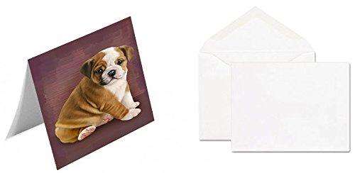 Bulldog Dog Handmade Artwork Assorted Pets Greeting Cards and Note Cards with Envelopes for All Occasions and Holiday Seasons