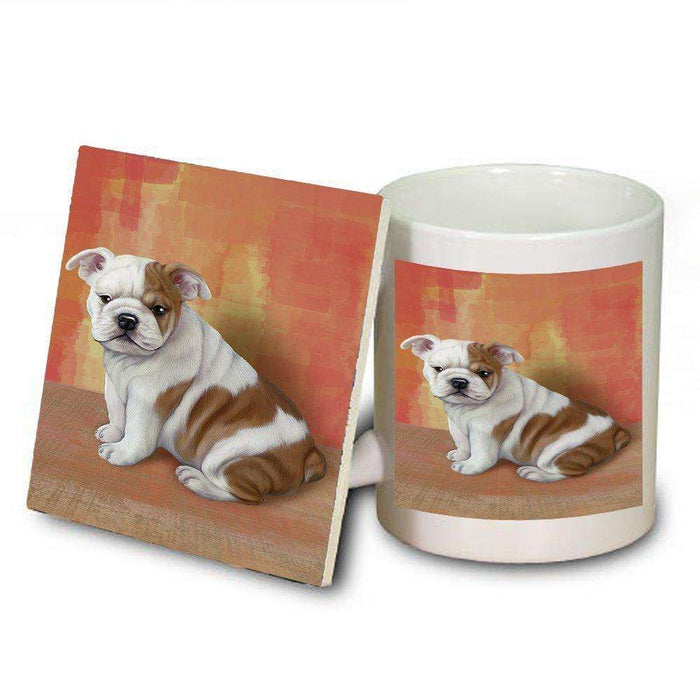 Bulldog Dog Mug and Coaster Set