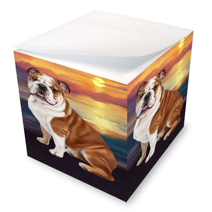 Bulldog Dog Note Cube