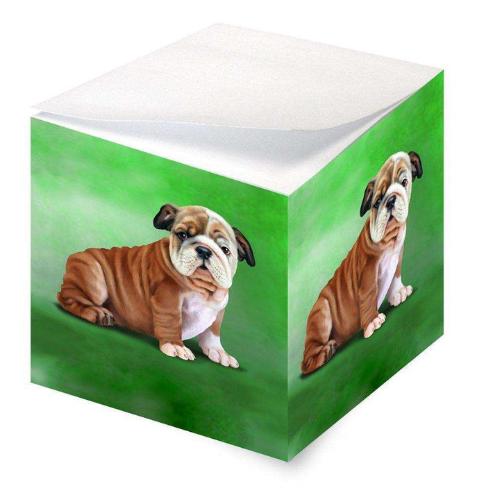 Bulldog Dog Note Cube