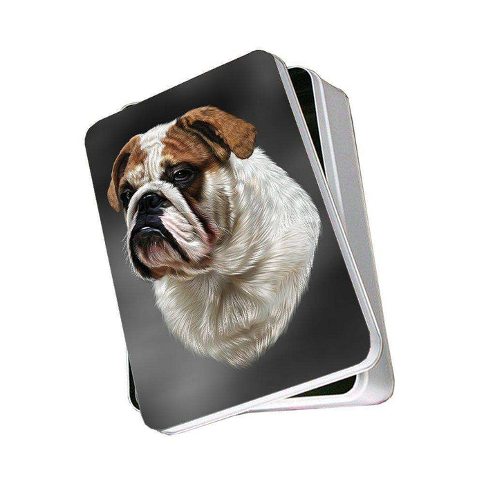 Bulldog Dog Photo Storage Tin