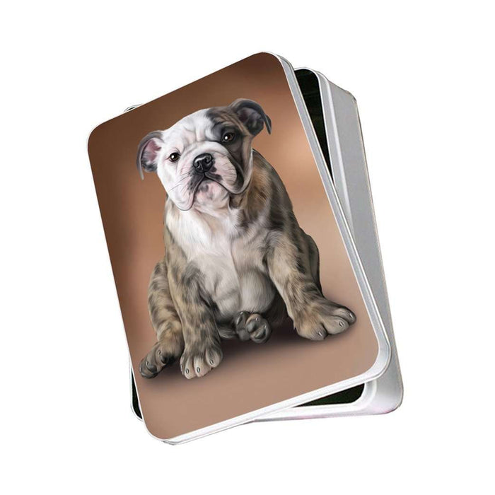 Bulldog Dog Photo Storage Tin