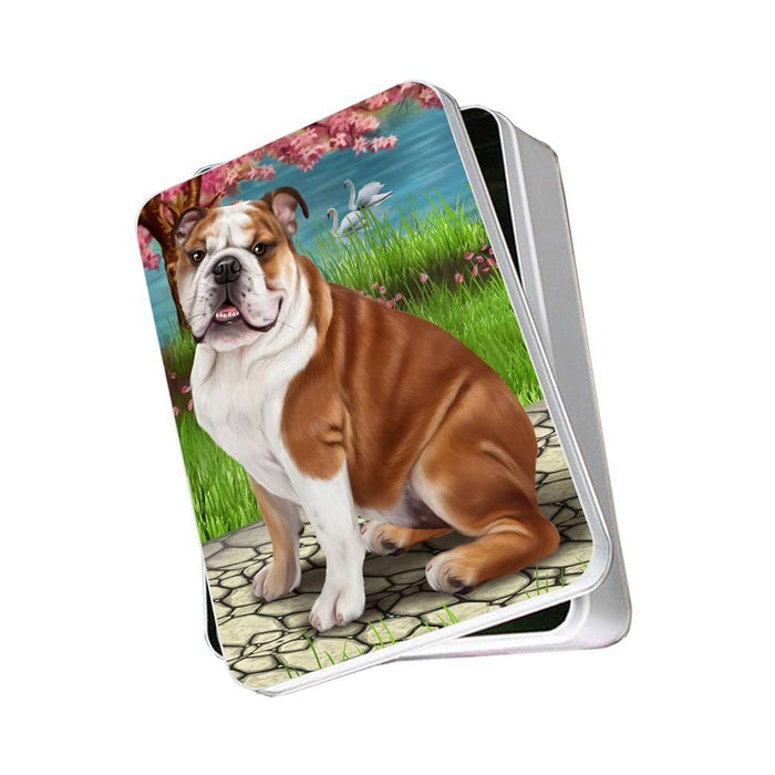 Bulldog Dog Photo Storage Tin