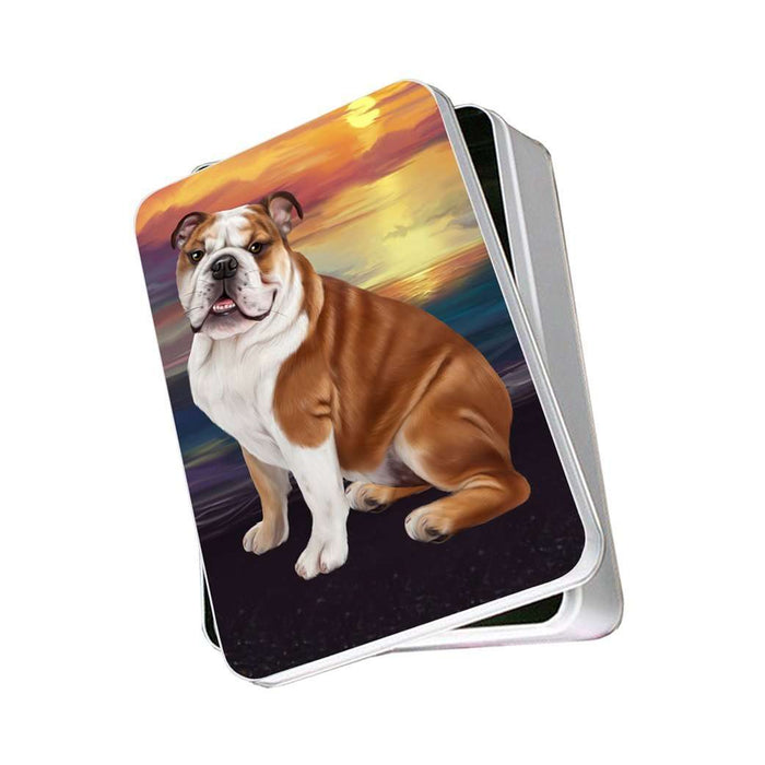 Bulldog Dog Photo Storage Tin