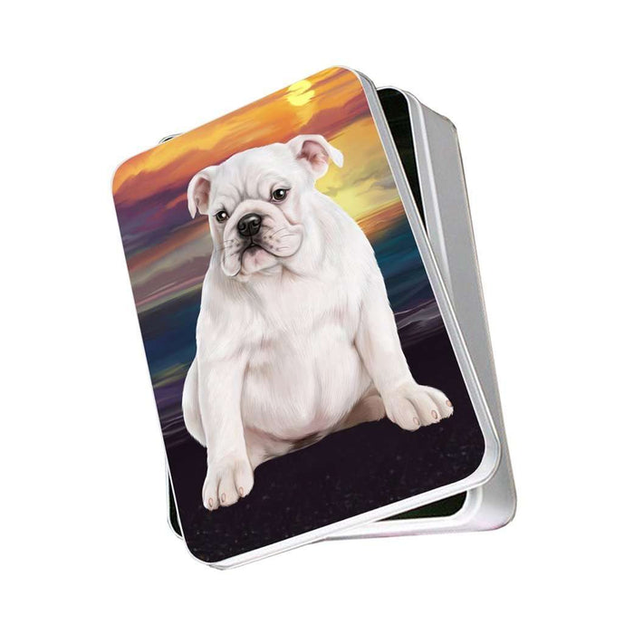 Bulldog Dog Photo Storage Tin