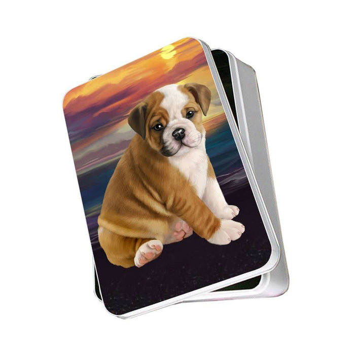 Bulldog Dog Photo Storage Tin