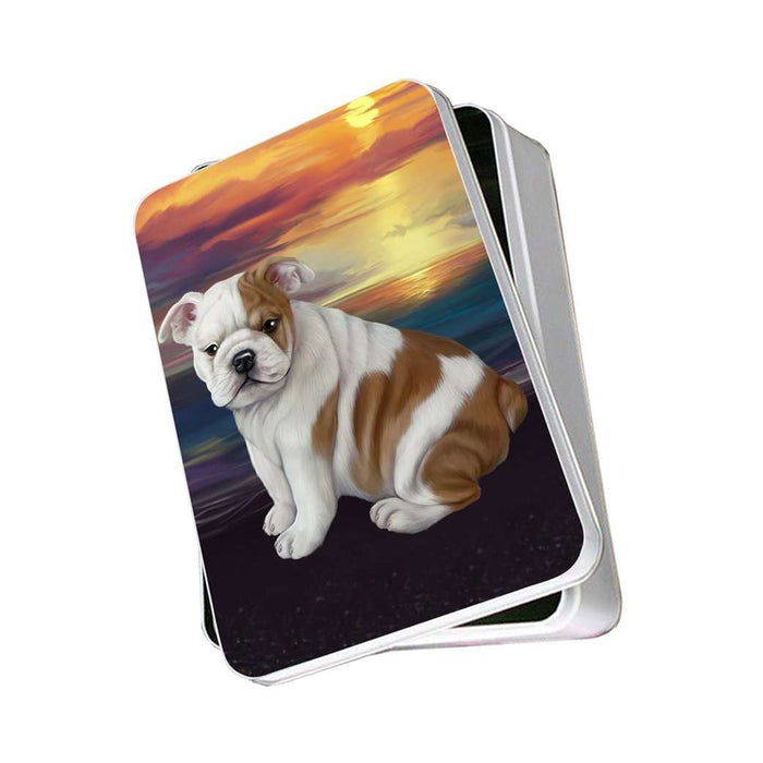 Bulldog Dog Photo Storage Tin