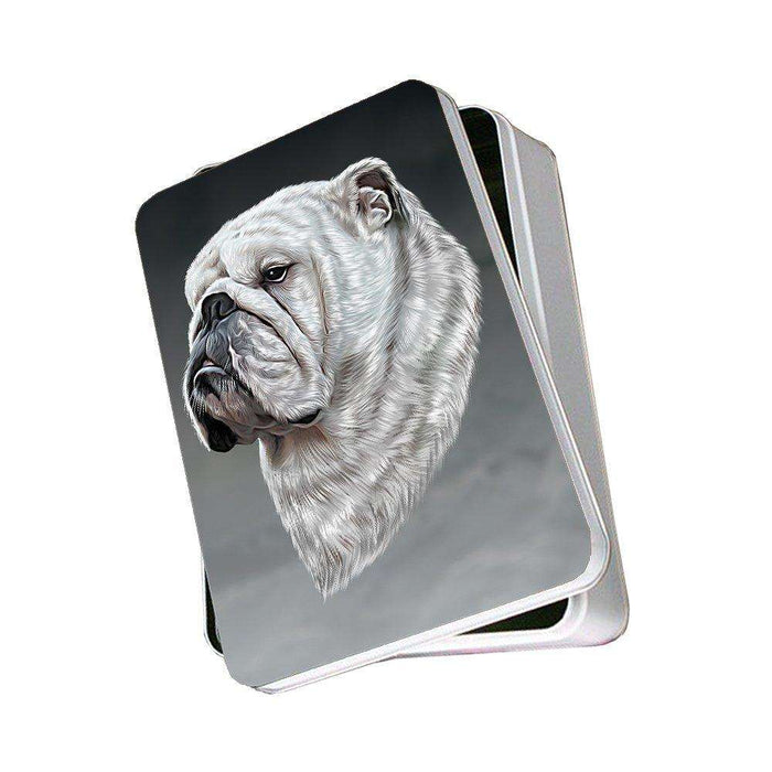 Bulldog Dog Photo Storage Tin